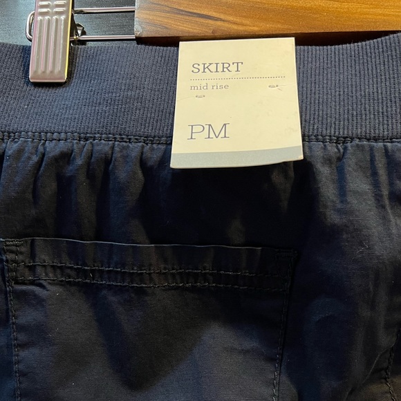 NWT Style & Co Skirt Women Blue Petite Medium Mid Rise Pockets Stretch - Picture 3 of 3